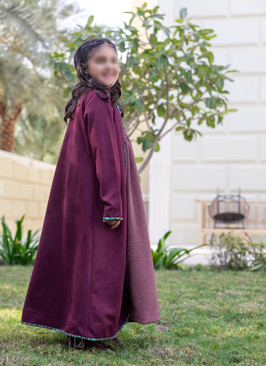 Model 6 | Suede Bisht - MAROON
