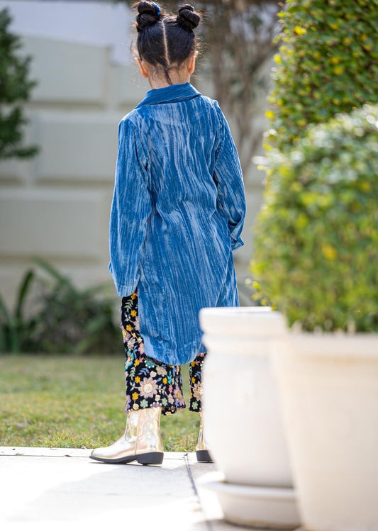 Model 2 | Velvet floral - BLUE