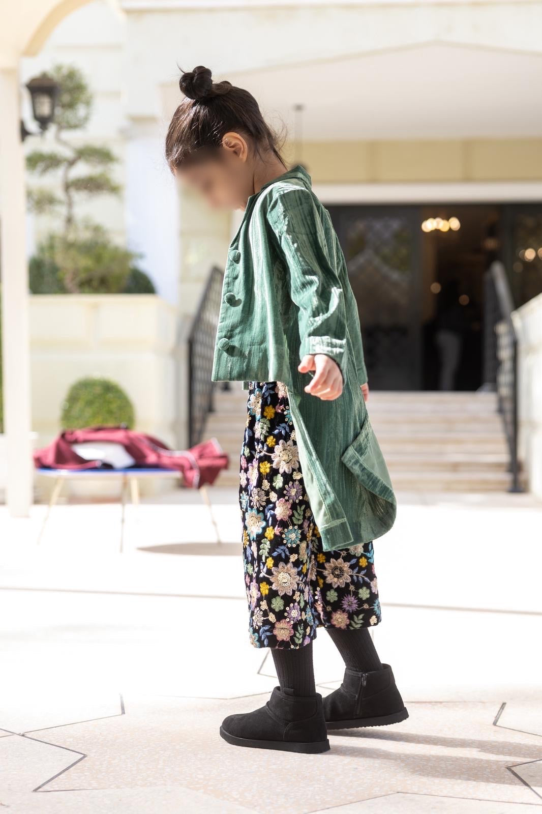 Model 2 | Velvet floral - GREEN