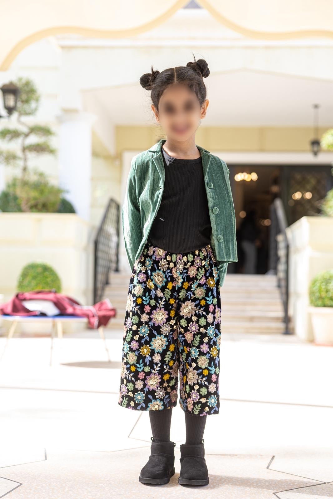 Model 2 | Velvet floral - GREEN