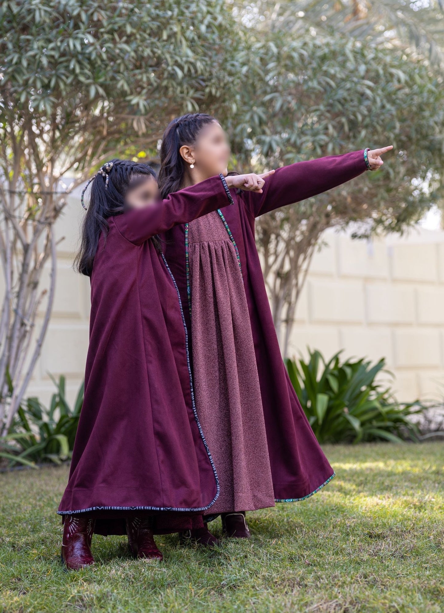 Model 6 | Suede Bisht - MAROON