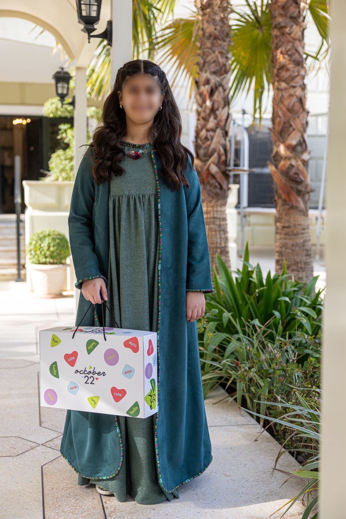 Model 6 | Suede Bisht - GREEN