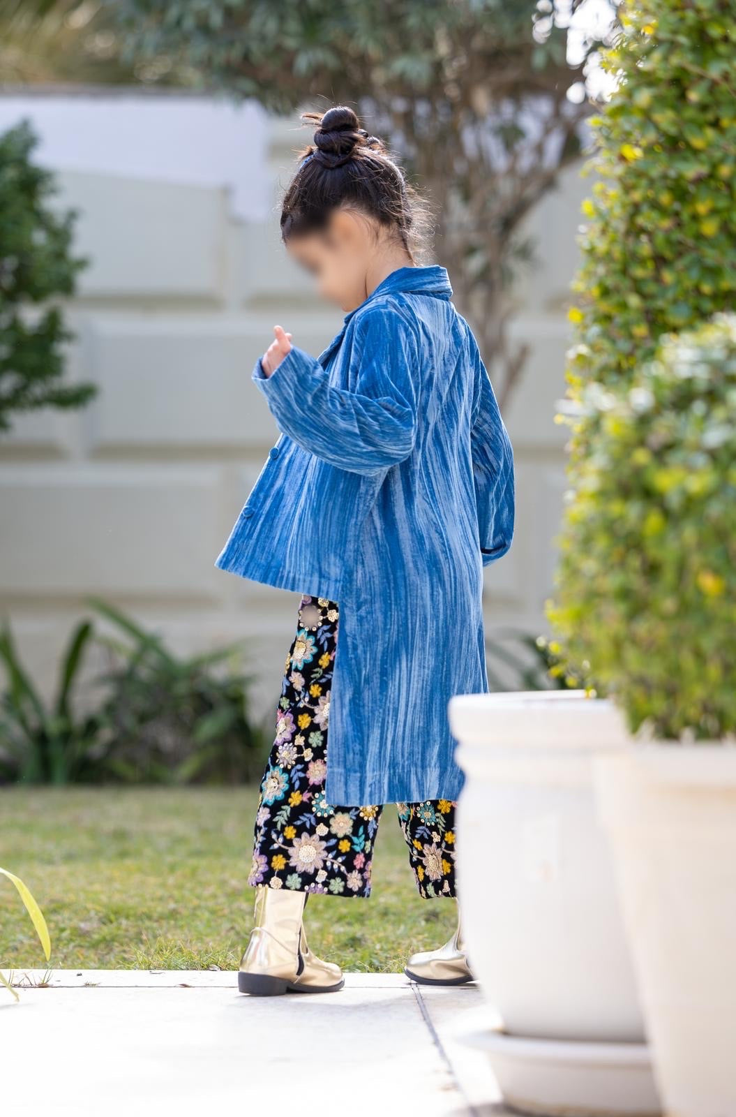 Model 2 | Velvet floral - BLUE