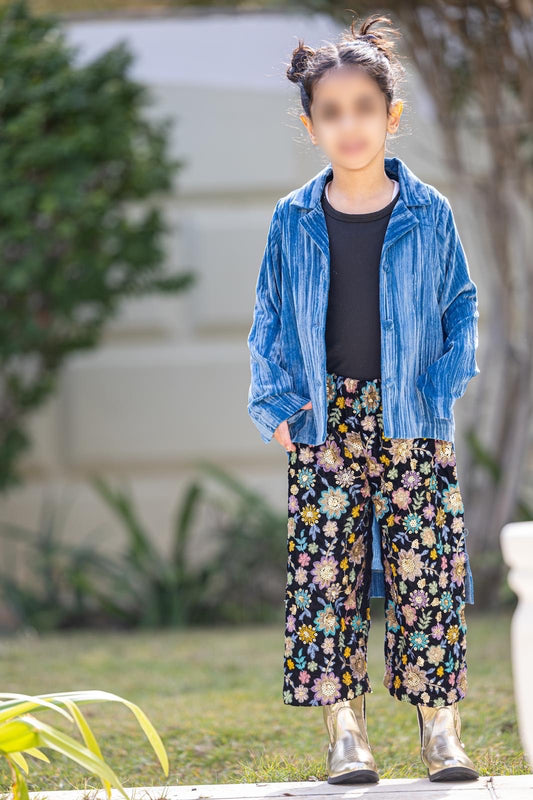 Model 2 | Velvet floral - BLUE