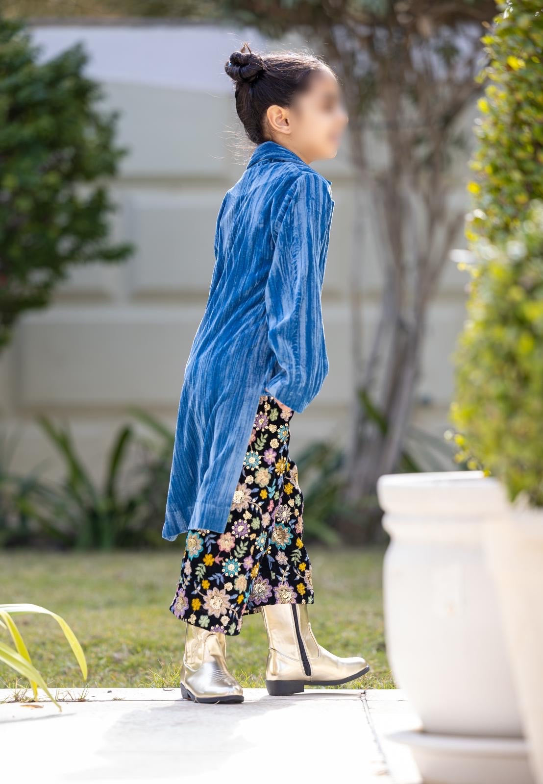 Model 2 | Velvet floral - BLUE