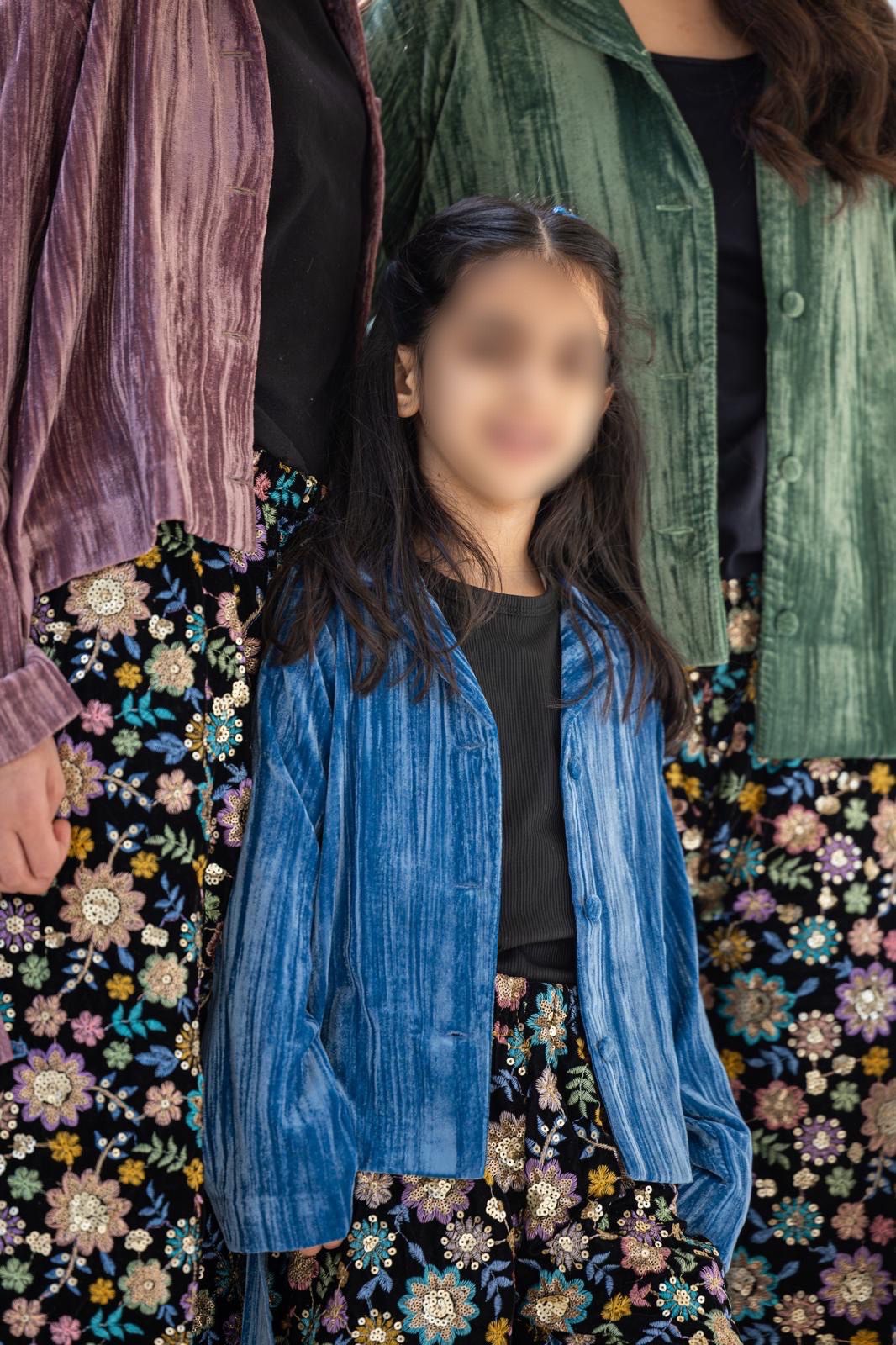 Model 2 | Velvet floral - BLUE